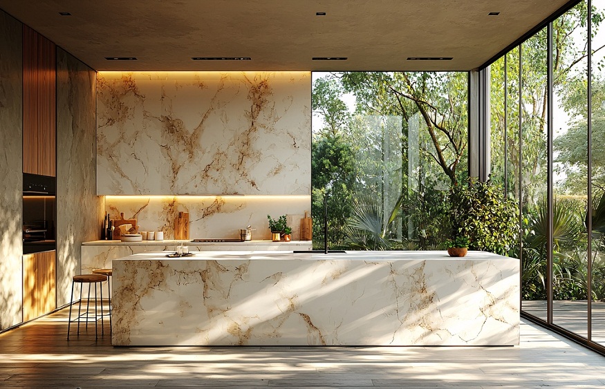 Marble countertops